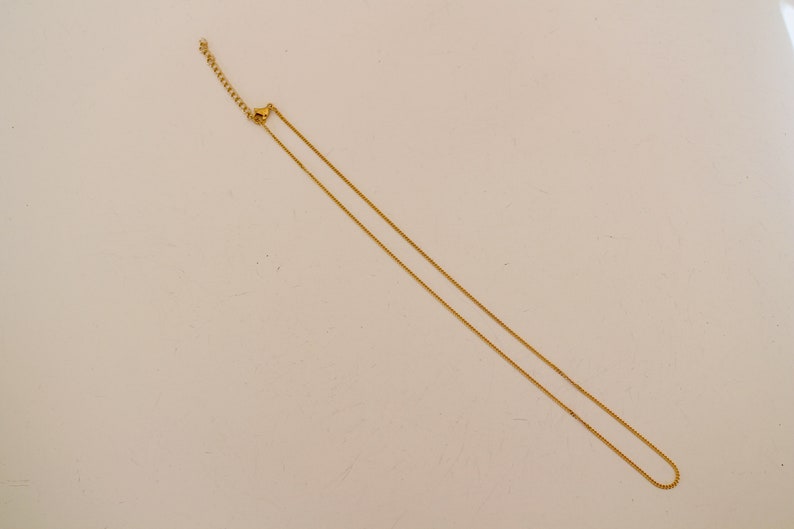 1 gold and silver stainless steel necklace 45 cm