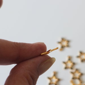 10 hollowed-out star charms in golden stainless steel 15 x 13 mm for timeless jewelry creations image 5