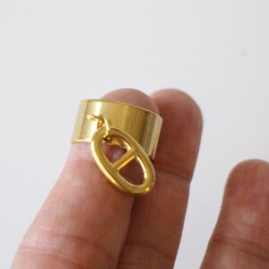 A coffee bean ring all in gold stainless steel Handmade, gift packaging will be offered to you image 6