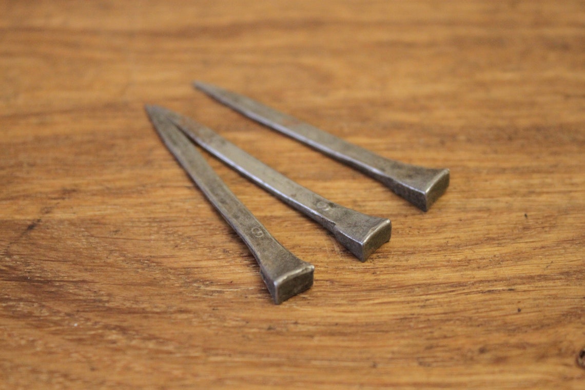 Horseshoe nail. Vintage nail. Decorative nail. Square Etsy