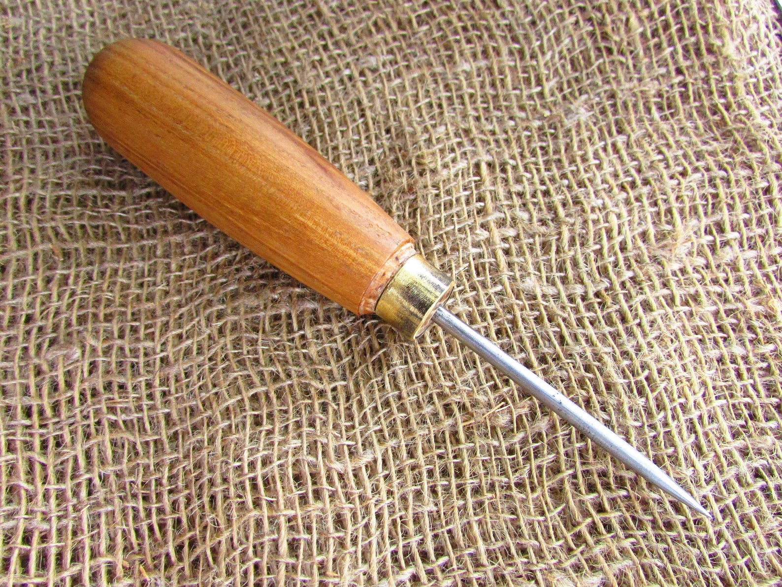 awl. Cobbler's awl. Leather tool. Wood carving Etsy