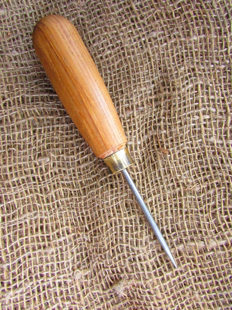 awl. Cobbler's awl. Leather tool. Wood carving Etsy
