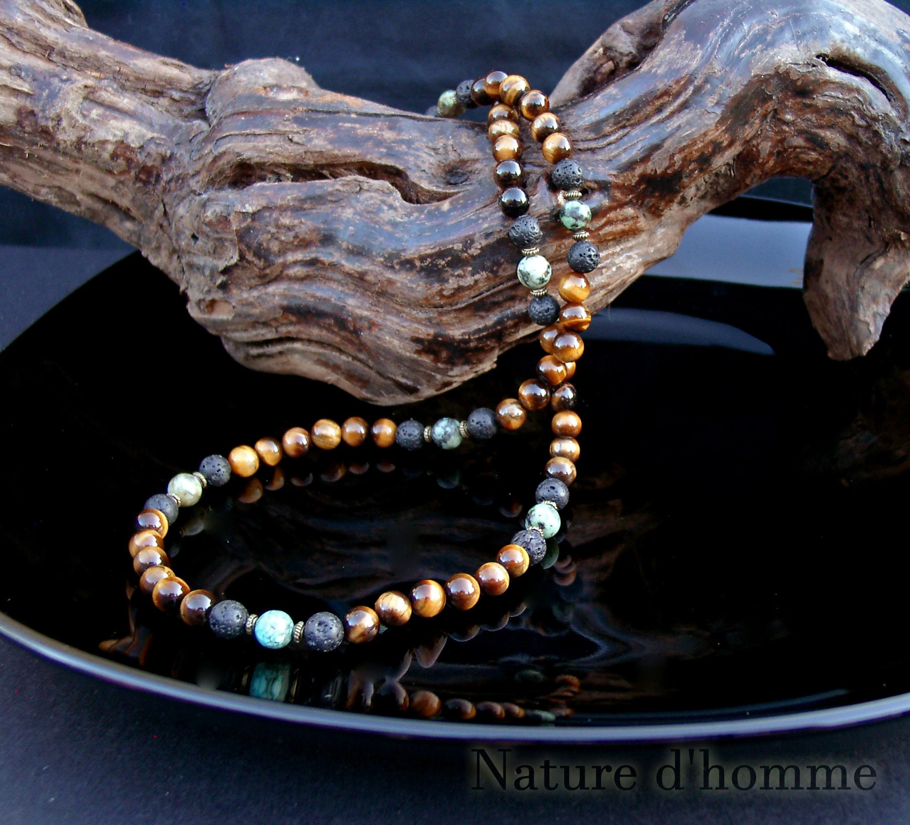 Collier Africain Artisanal Unique Avec Dromadaires - Bijou Ethnique Blanc