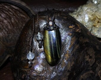 Black Tiger’s eye micro macrame simple designed necklace, Perfect as a birthday, anniversary or wedding gift idea