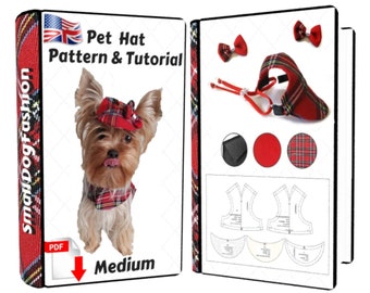 Chapeau de chien pour chiens Patron PDF pour vêtements pour chiens Petit chapeau pour chien Motif Vêtements pour chiens