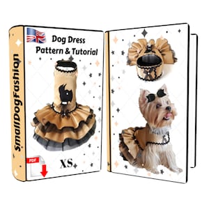 Dog dress pattern dog clothes PDF Girl dog clothes dress For small dog pattern Pet clothes small Dog dresses pdf pattern Small dog clothes