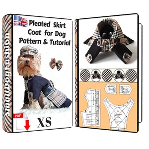Dog clothes Coat sewing patterns for small dogs PDF dog clothes small Dog coat pattern Small dog fashion pdf pattern for dog coat sewing PDF