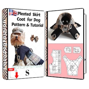 Dog clothes Coat sewing patterns for small dogs PDF dog clothes small Dog coat pattern Small dog fashion pdf pattern for dog coat sewing PDF image 1