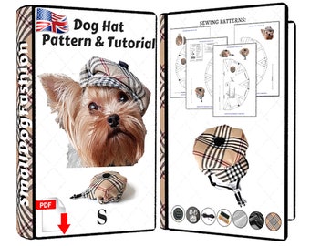 Small dog hat pattern for dog Pet hat PDF Dog hat sewing Pdf  Dog clothes patterns Hat for dog PDF Small pet patterns Small pet dog hat