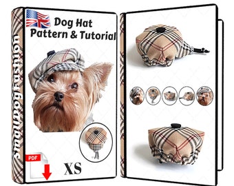 Small dog hat pattern for dog Pet hat PDF Dog hat sewing Pdf  Dog clothes patterns Hat for dog PDF Small pet patterns Small pet dog hat