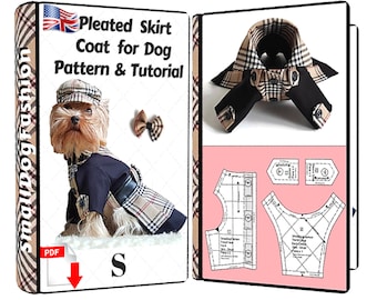 Dog clothes Coat sewing patterns for small dogs PDF dog clothes small Dog coat pattern Small dog fashion pdf pattern for dog coat sewing PDF