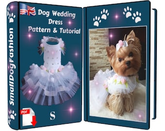 Dog wedding dress Dog clothes small Dog sewing pattern PDF dog clothes Pattern dog clothes Dog dress small Dog wedding fashion Dog dress PDF