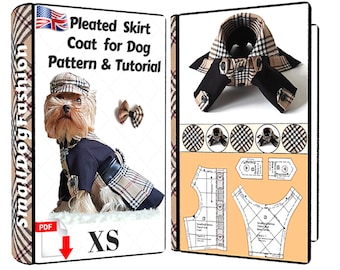 Dog clothes Coat sewing patterns for small dogs PDF dog clothes small Dog coat pattern Small dog fashion pdf pattern for dog coat sewing PDF