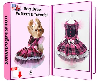 Dog clothes pattern for small dog sewing pattern dog dress Small dog clothes PDF dog clothes Girl dog clothes small PDF dog pattern for pets