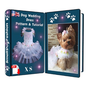 Dog wedding dress Dog clothes small Dog sewing pattern PDF dog clothes Pattern dog clothes Dog dress small Dog wedding fashion Dog dress PDF