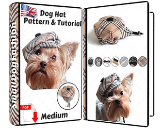 Small dog hat pattern for dog Pet hat PDF Dog hat sewing Pdf  Dog clothes patterns Hat for dog PDF Small pet patterns Small pet dog hat