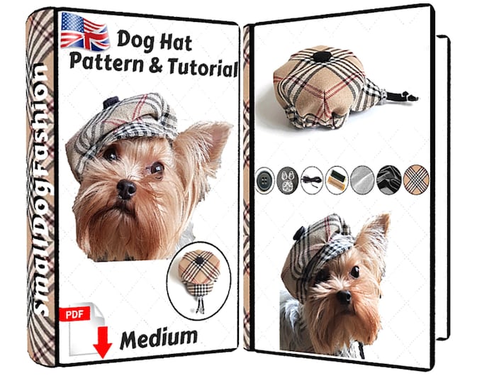 Small Dog Hat Pattern for Dog Pet Hat PDF Dog Hat Sewing Pdf Dog