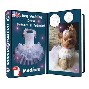 Dog wedding dress Dog clothes small Dog sewing pattern PDF dog clothes Pattern dog clothes Dog dress small Dog wedding fashion Dog dress PDF image 1