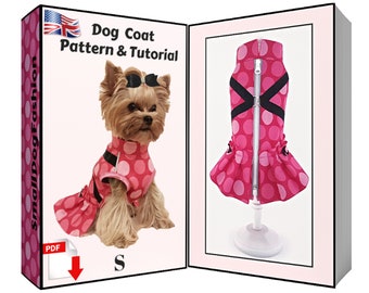 Dog coat sewing pattern PDF, small dog clothes  Dog outfit clothes Small dog coat, Dog clothes pattern for small dog, dog jacket pattern PDF