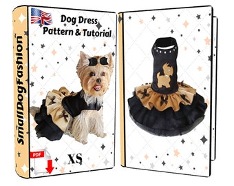 Dog clothes patterns dog dresses PDF Girl dog clothes Dog sewing patterns For small dog pattern Dog dresses pdf pattern Small dog clothes