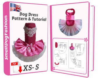 Dog dress pattern Dog wedding dress Pattern dog clothes Small dog clothes pattern Dog clothes Dog dress PDF dog clothes Wedding dog dress