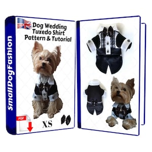 Dog wedding tuxedo PDF sewing patterns for dogs tuxedo shirt PDF patterns for dogs clothes Dog wedding attire Dog wedding shirt PDF for dog
