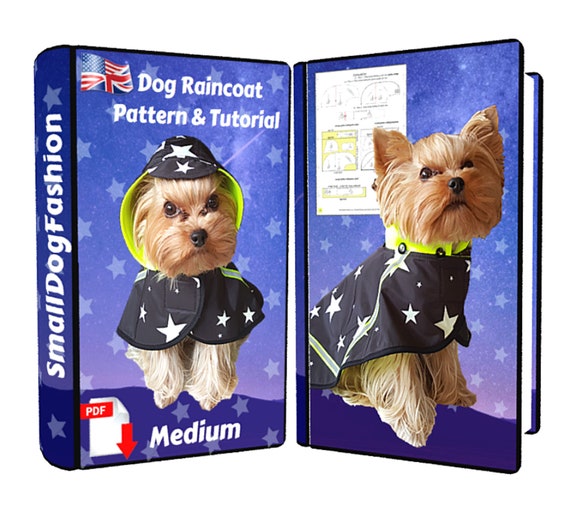 dog raincoat with hood pattern
