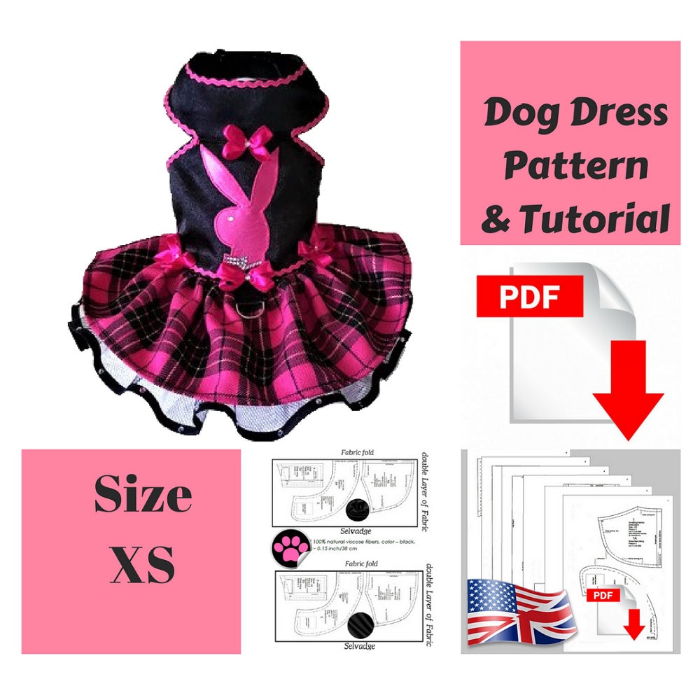 Dog clothes Patterns Dog dress Pattern Dog clothes small dog Etsy
