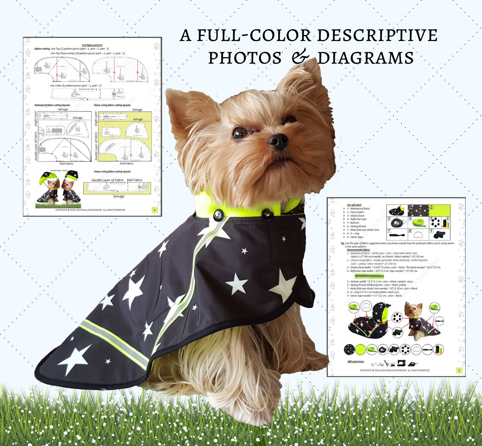 Small Dog Coat PDF Sewing Pattern Small Dog Clothes Dog Hoodie Etsy