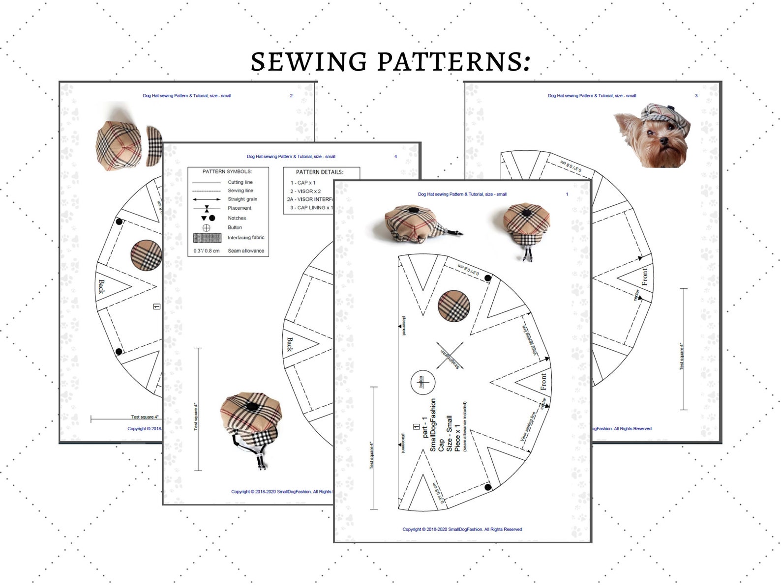 Small Dog Hat Pattern for Dog Pet Hat PDF Dog Hat Sewing Pdf Etsy