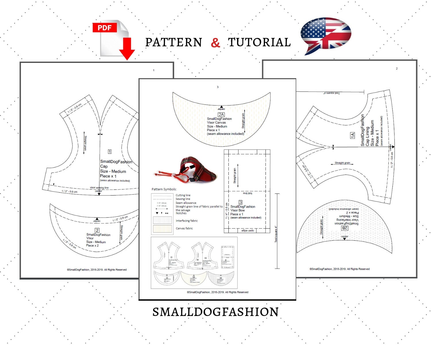 Dog Hat for Dogs PDF Pattern for Dog Clothes Small Dog Hat Etsy