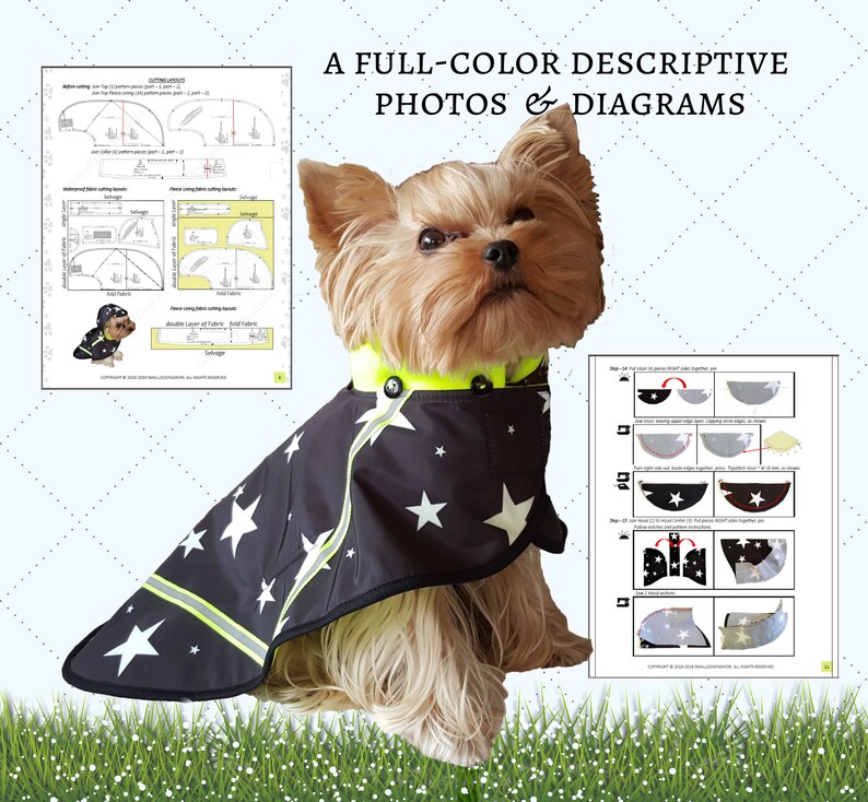 Small Dog Coat PDF Sewing Pattern Small Dog Clothes Dog Hoodie Etsy