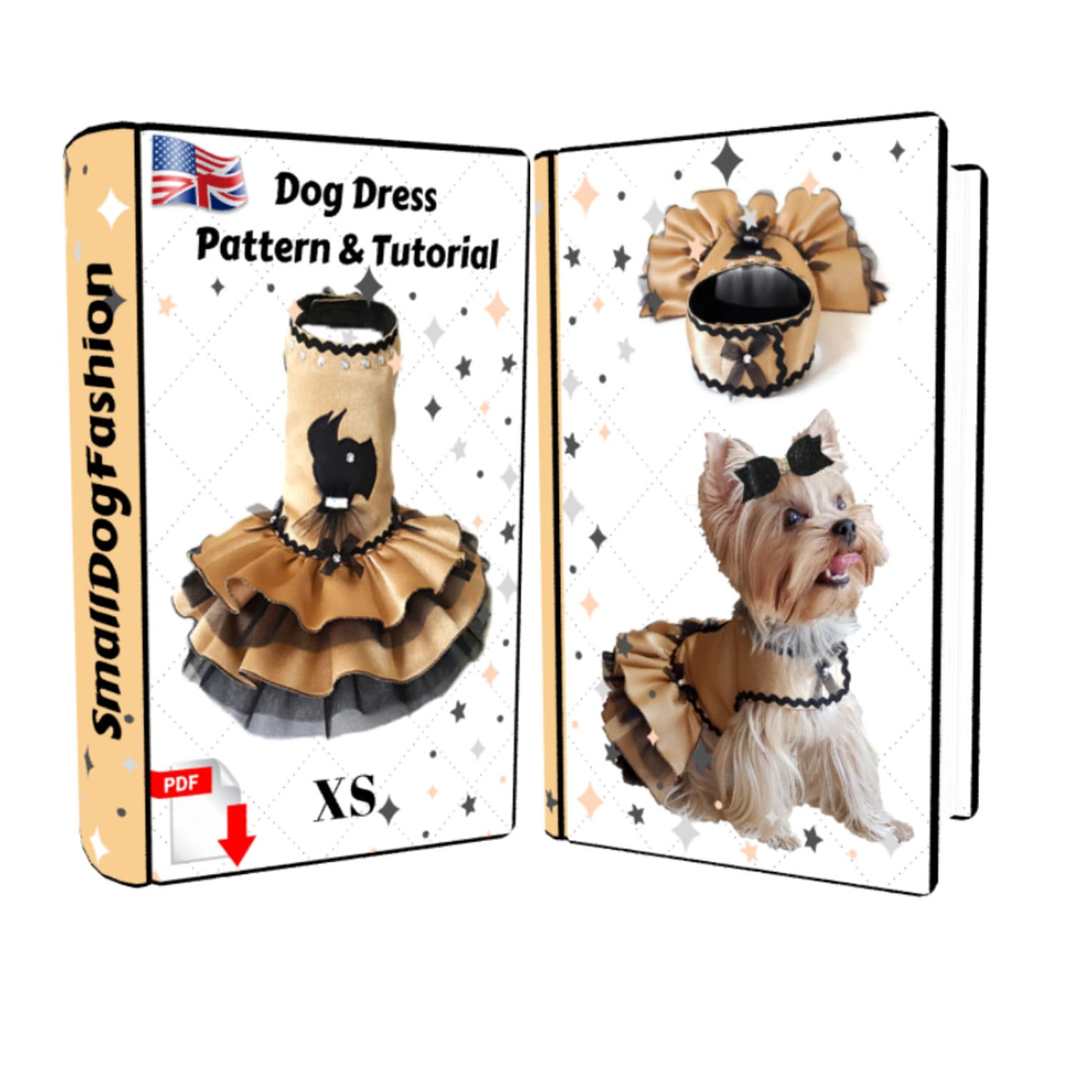 Dog Dress Pattern Dog Clothes PDF Girl Dog Clothes Dress for Etsy