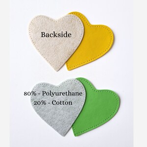 Sew on Patches of imitation leather heart elbow patches leather patches sew on elbow patches knee patches fake leather patches heart patches image 5