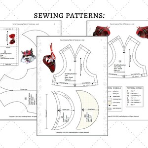 Puede incluir: Patr&oacute;n de costura para un chaleco y una gorra para perro peque&ntilde;o. El patr&oacute;n incluye instrucciones para cortar, coser y ensamblar el chaleco y la gorra. El patr&oacute;n est&aacute; impreso en papel blanco con l&iacute;neas negras.