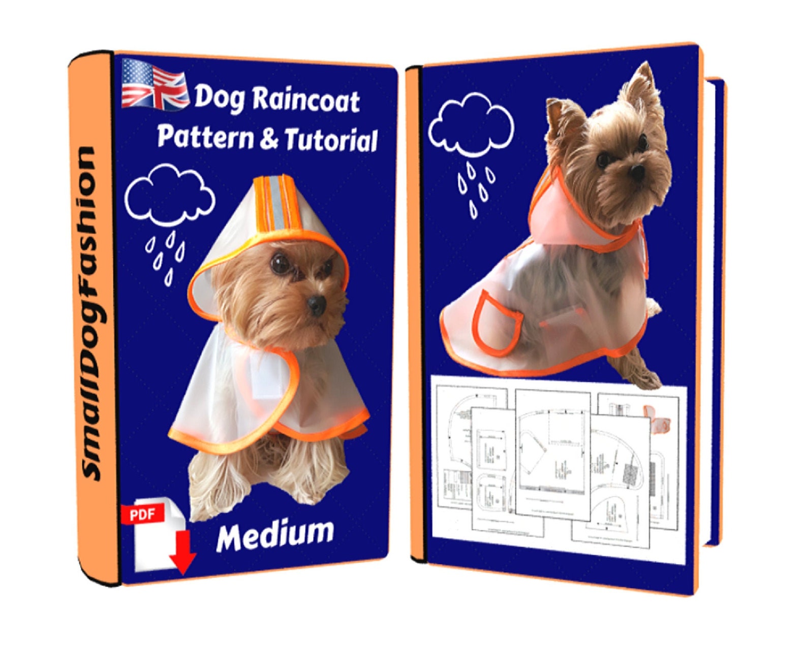Dog Coat Pattern PDF Small Dog Clothes Patterns Dog Coat Etsy