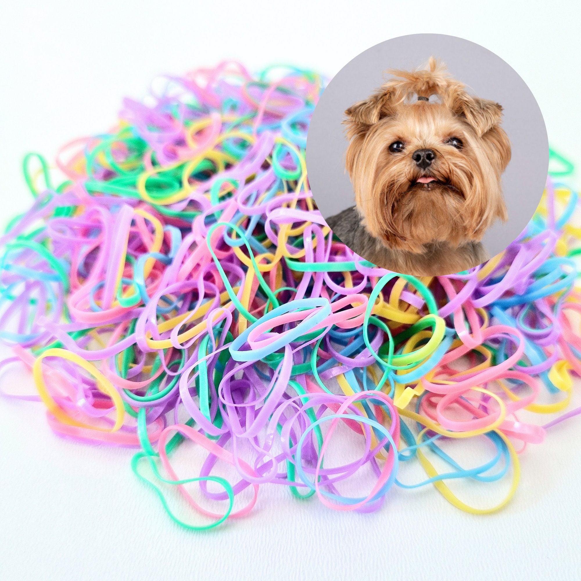 Bronze Dog Head Hair Tie Elastic - Pet-Inspired Hair Accessory, Handmade, Unworn 30 assorted pet dog hair ties additions in random styles - Temu main image 3