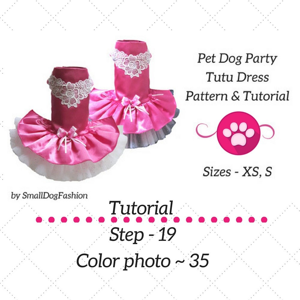 Dog Dress Pattern Dog Wedding Dress Pattern Dog Clothes Small Etsy Canada