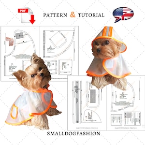 Dog Coat Pattern PDF Small Dog Clothes Patterns Dog Coat - Etsy