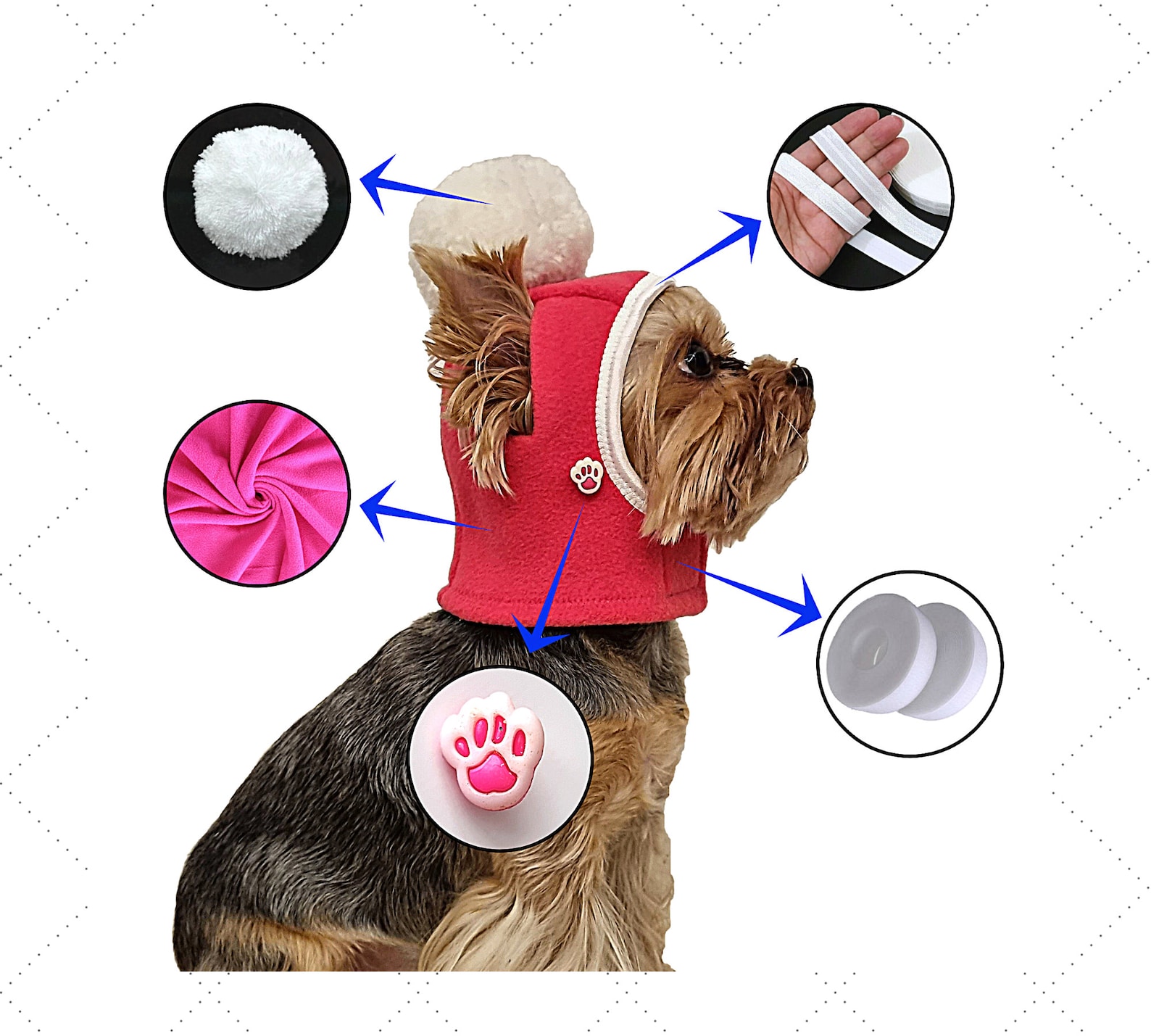 Dog Hat PDF Sewing Pattern Small Pet Hat Pet Clothes Pattern Etsy