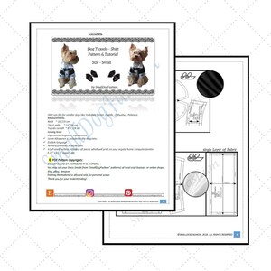 Pode incluir: Um padr&atilde;o PDF imprim&iacute;vel em preto e branco para um smoking e uma camisa para cachorro. O padr&atilde;o inclui instru&ccedil;&otilde;es e medidas para um cachorro de tamanho pequeno. O padr&atilde;o &eacute; para um smoking e uma camisa para cachorro. O padr&atilde;o &eacute; para um cachorro de tamanho pequeno.
