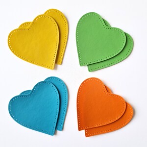 Sew on Patches of imitation leather heart elbow patches leather patches sew on elbow patches knee patches fake leather patches heart patches image 8