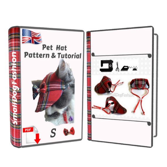 Pet Hat Pdf Pet Clothing Pattern Cat Hat Patterns Cat Clothes For Cats Pet Clothes Pet Hat Pattern Pet Dog Cat Hat Pattern For Pet Size S