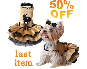 Dog dress for small dog clothes Girl dog dress Pet clothes small Dog dresses Small pet dresses Dog ruffle dress size x small Last item Sale