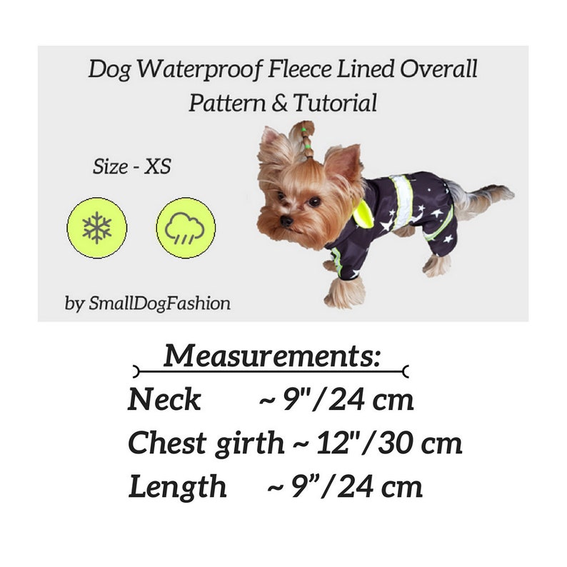 Waterproof Dog Coat with Hood Pattern PDF Dog Coat Pattern PDF Etsy