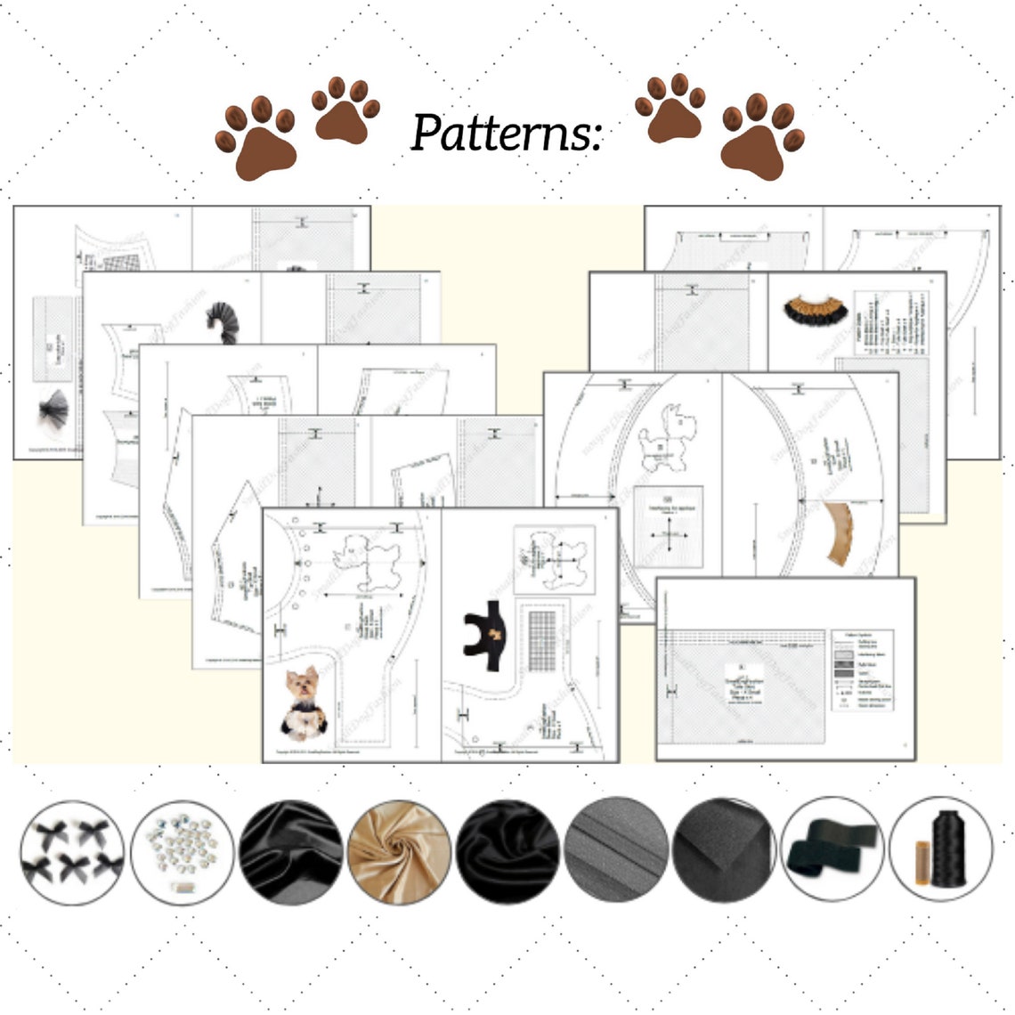 Dog Clothes Patterns Dog Dresses PDF Girl Dog Clothes Dog | Etsy