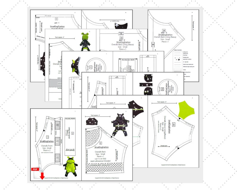 Waterproof Dog Coat with Hood Pattern PDF Small Dog Coat Etsy