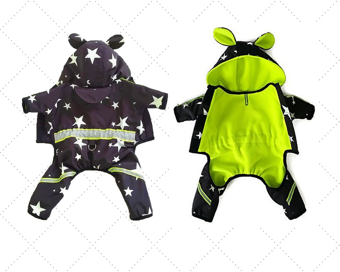 Waterproof Dog Coat With Hood Pattern PDF Small Dog Coat Etsy