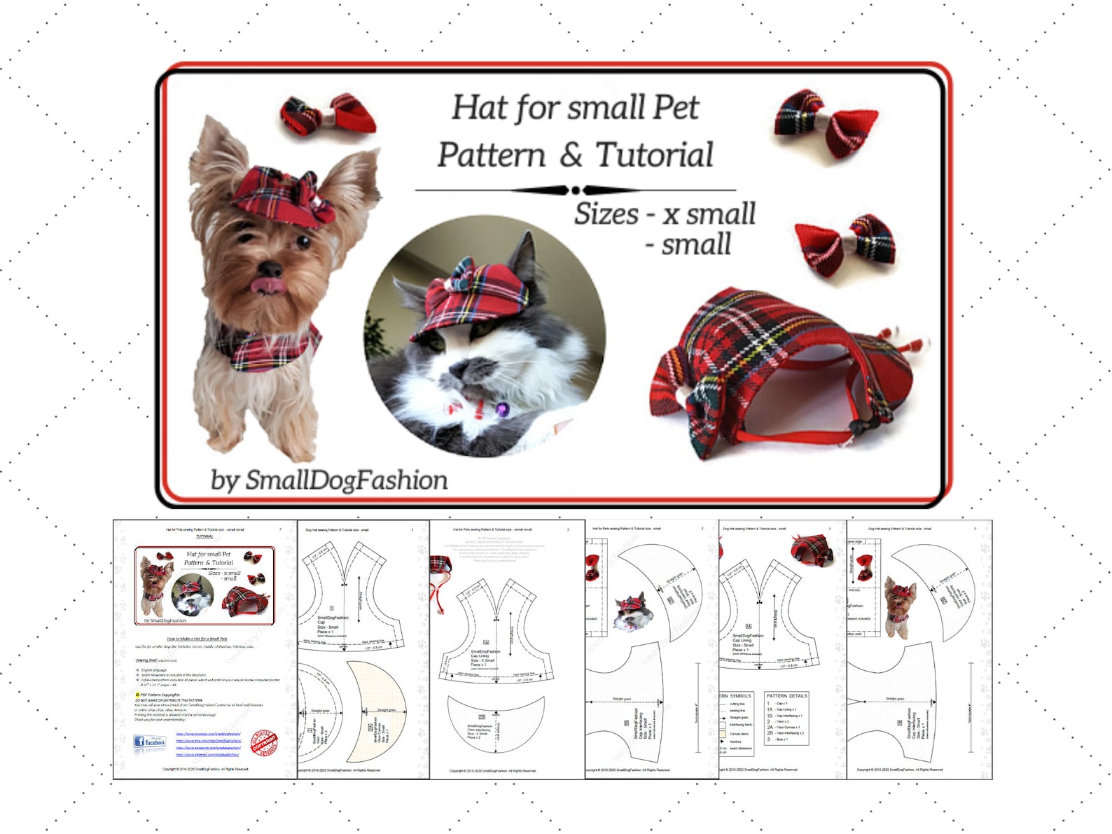Pet Clothes PDF for Dog Clothes Patterns Dog Hat Pattern PDF | Etsy