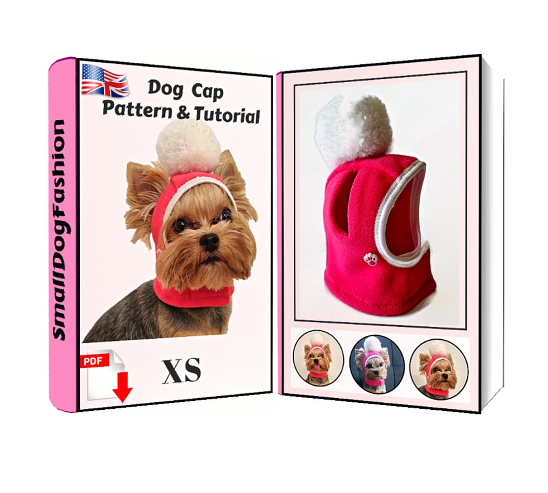 Small Dog Fleece Hat Sewing Pattern PDF Small Pet Hat Pet Clothes